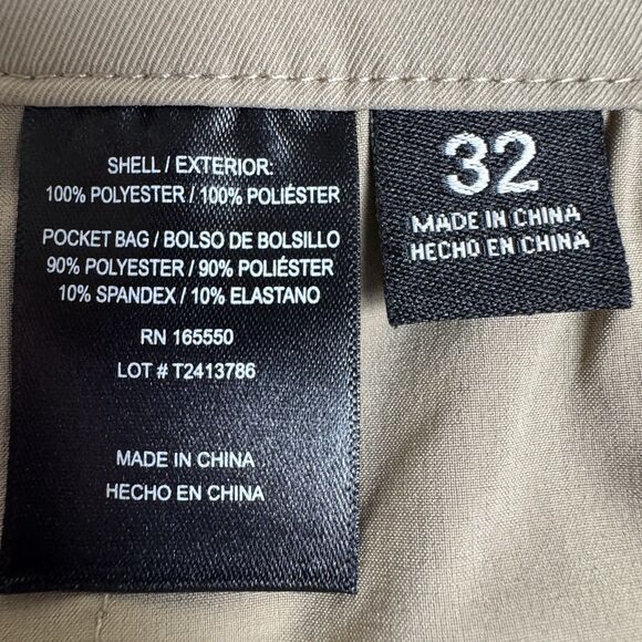 32 Degrees Cool Mens Size 32 Tan Twill Tech Classic Shorts Pants Golf Casual - Picture 7 of 9